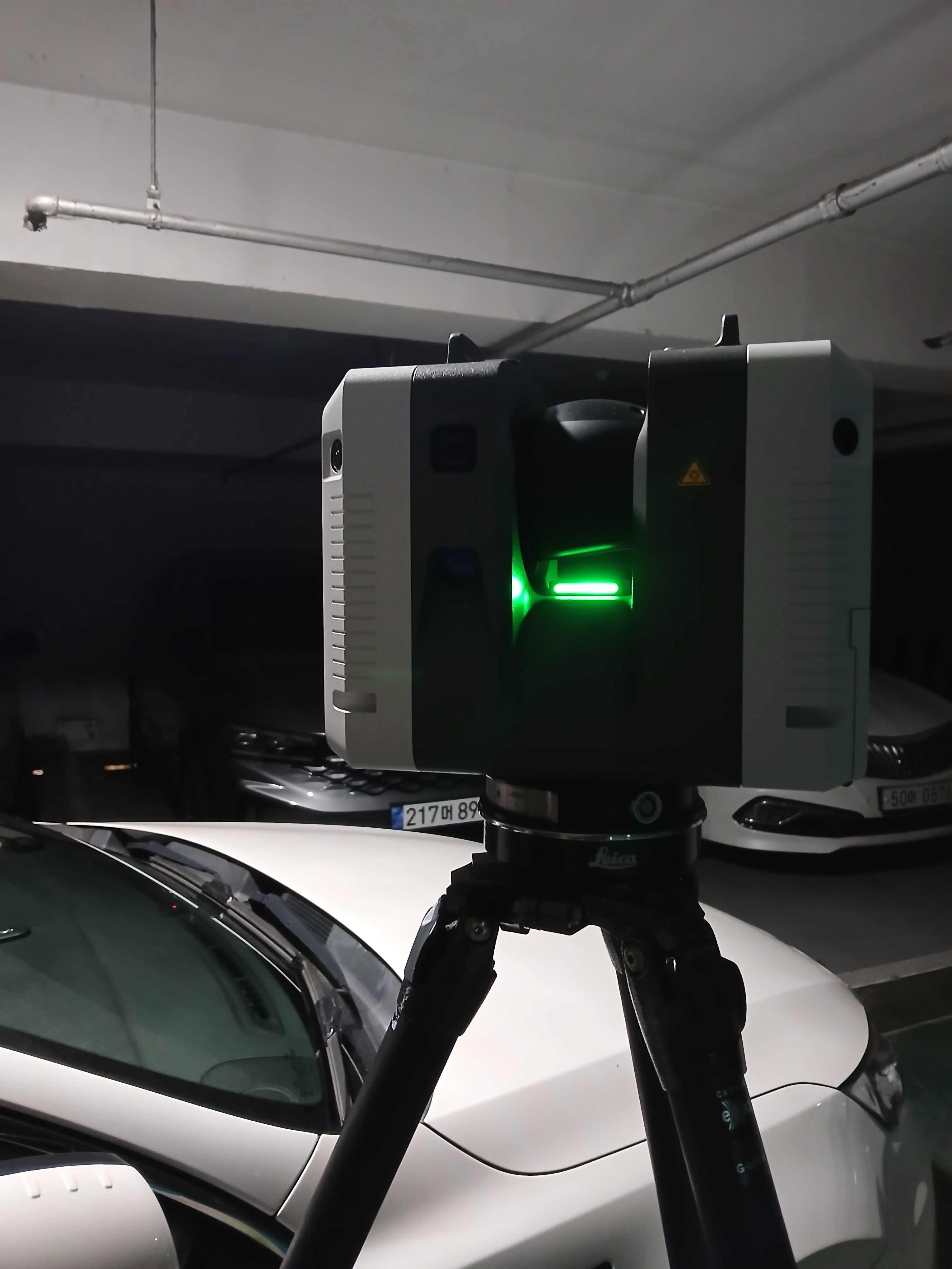 하주차장 3D레이저스캔 현장 Leica RTC360